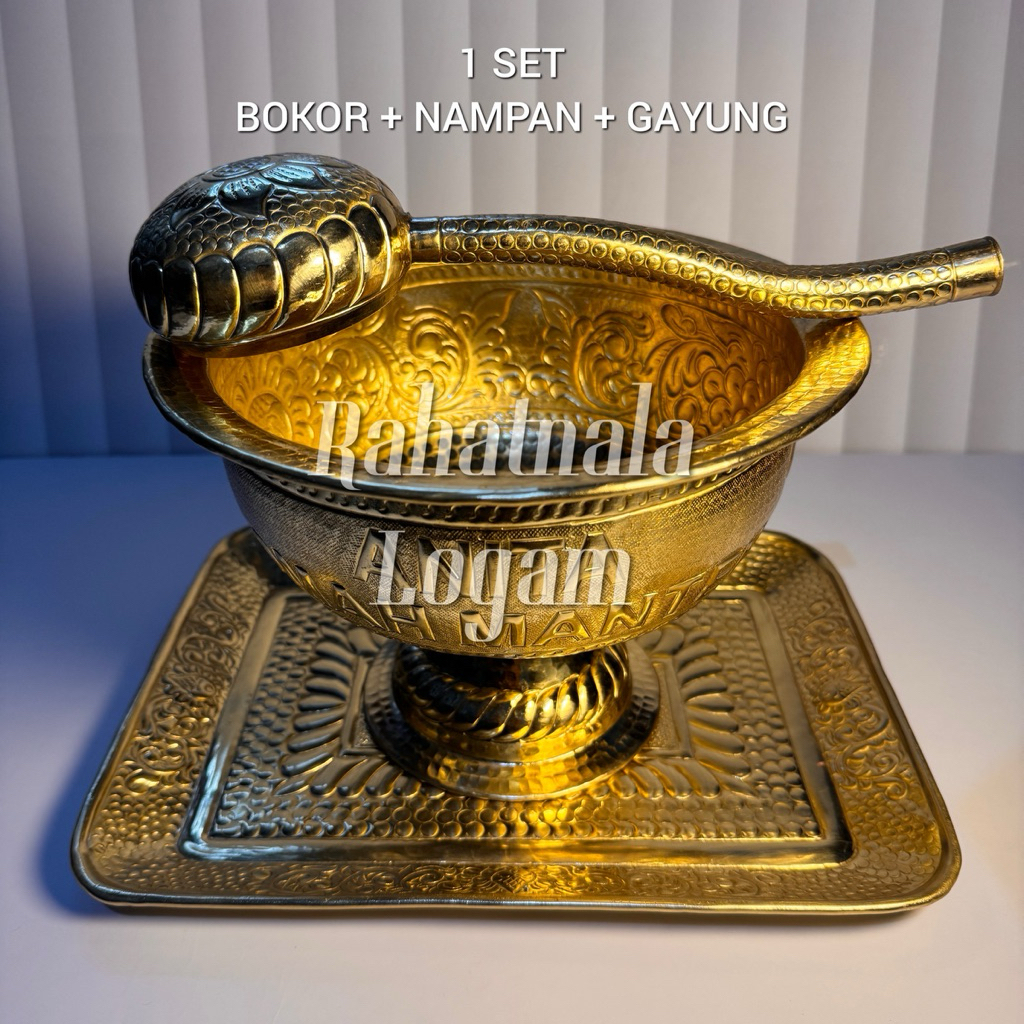 Alat Panggih Bokor Cuci Kaki Injak Telur Tebal Custom Nama