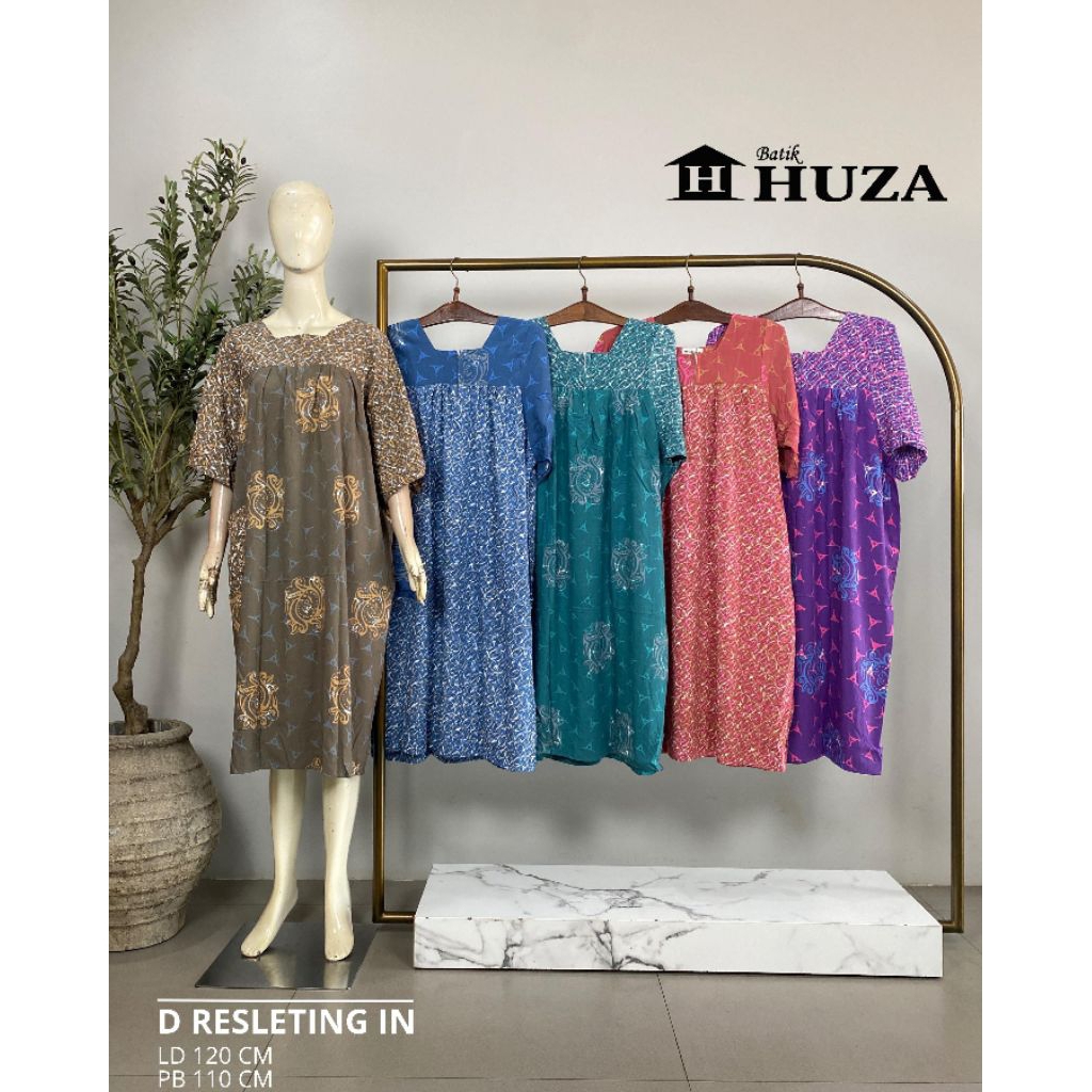 {LD 128 CM} DASTER HUZA BATIK DASTER RESLETING JUMBO BUSUI PREMIUM LENGAN PENDEK ADEM HALUS ll D RES