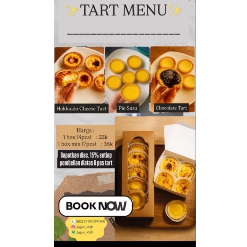 Hokkaido Cheese tart & Pie