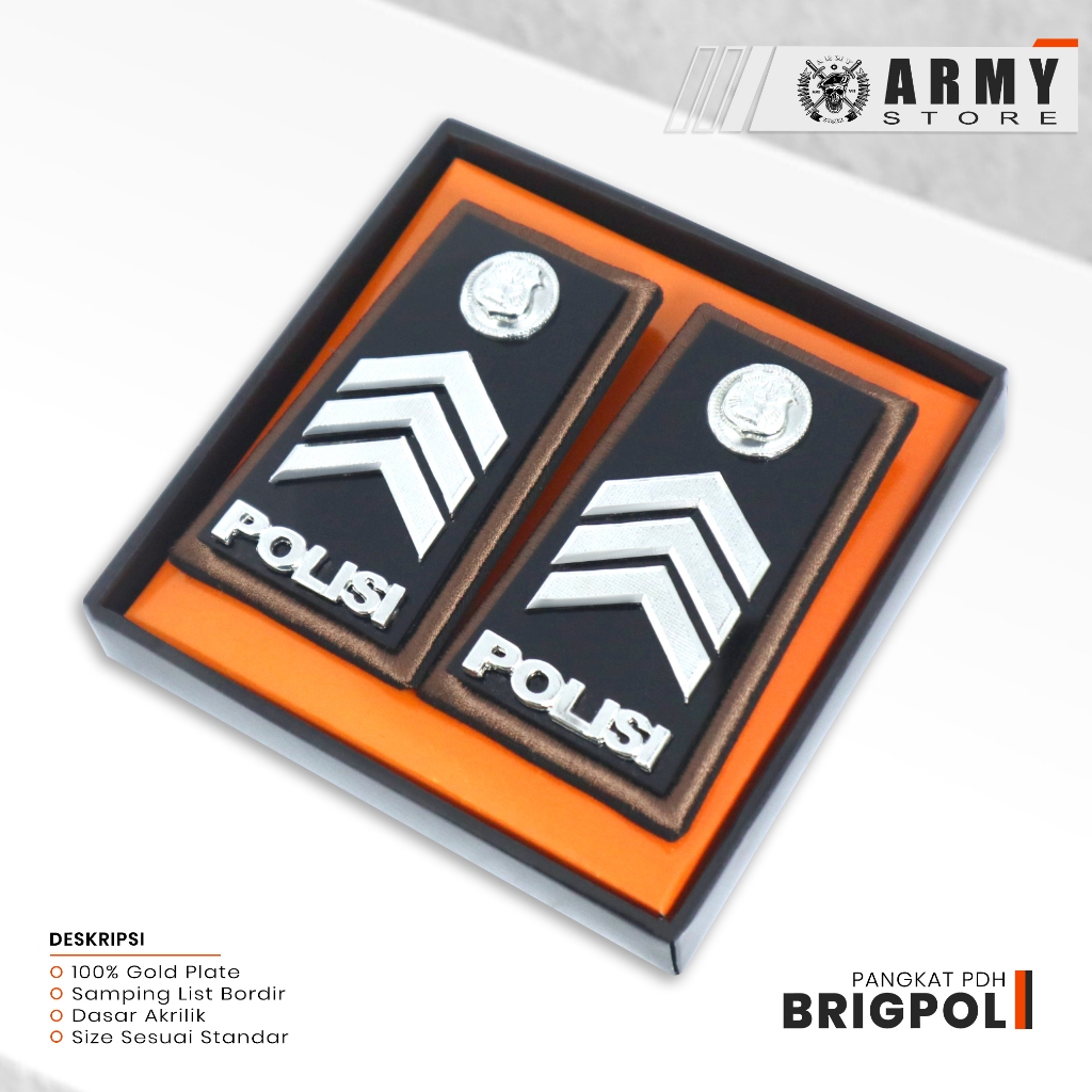 PANGKAT PDH BRIGPOL POLISI / PANGKAT POLRI