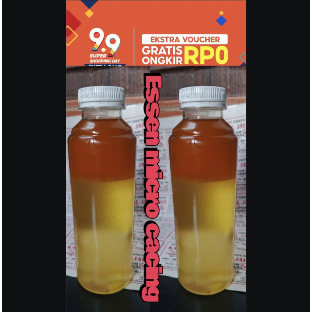 ESSEN MICRO CACING 10 ML//ESSEN HARIAN/ESSEN GALATAMA//ESSEN SEGALA JENIS IKAN//ESSEN AMIS//ESSEN JI