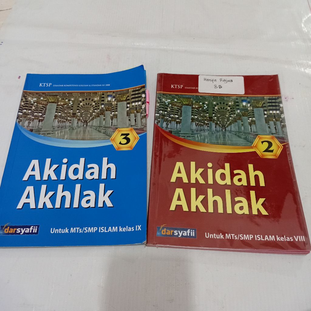 AKIDAH AKHLAK 2, 3 KELAS VIII SMP, KELAS IX SMP KTSP DARSYAFII ORIGINAL BEKAS