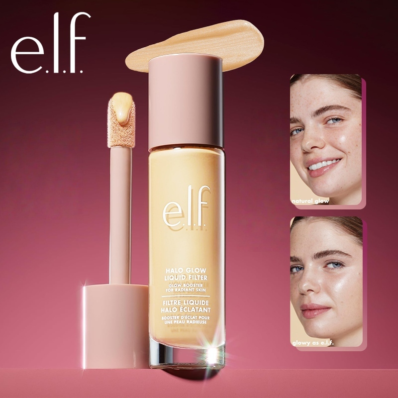 E.L.F. Halo Glow Liquid Filter 0.5 Fair 31.5ml / Illuminating Primer & Complexion Booster | Hyaluron