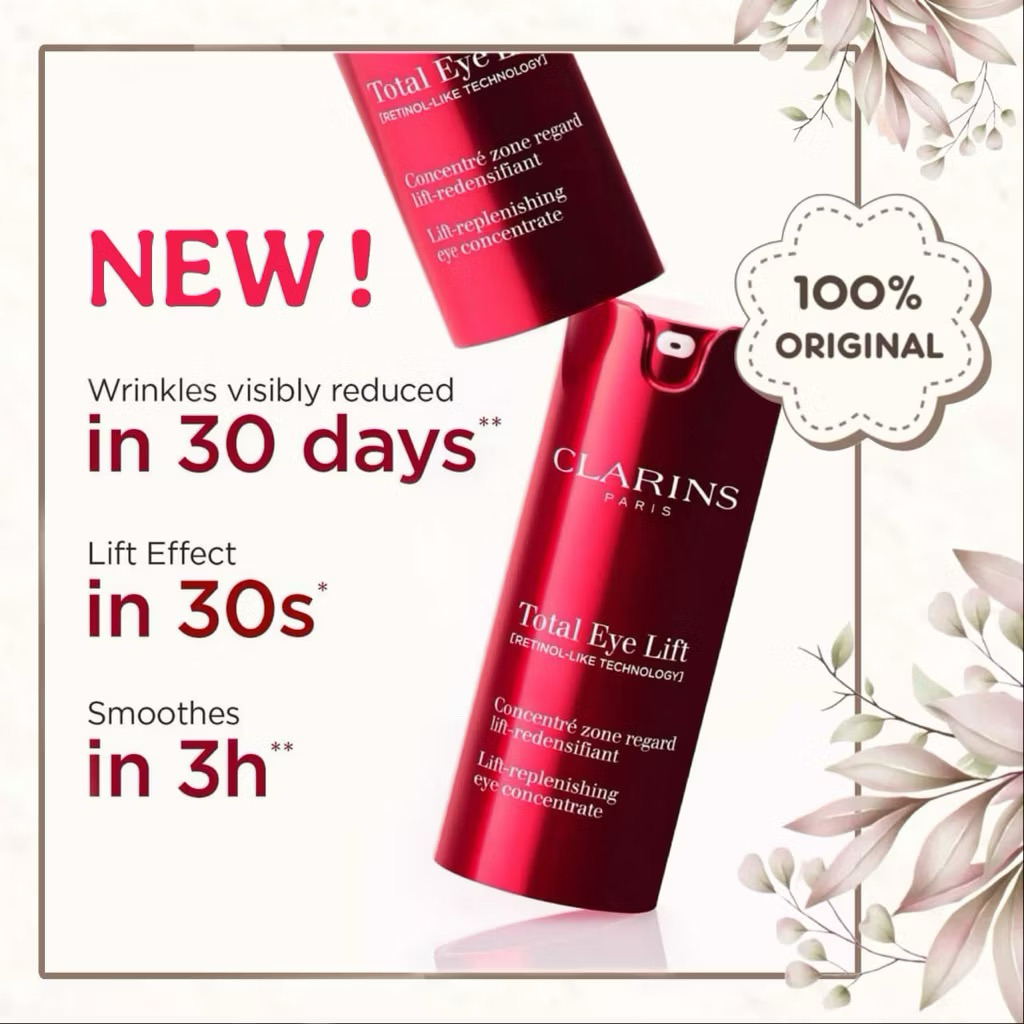 CLARINS Total Eye Lift Concentrate Eye Care Anti-Puffiness Anti-Wrinkle Eye Cream Eye Serum Anti Puf