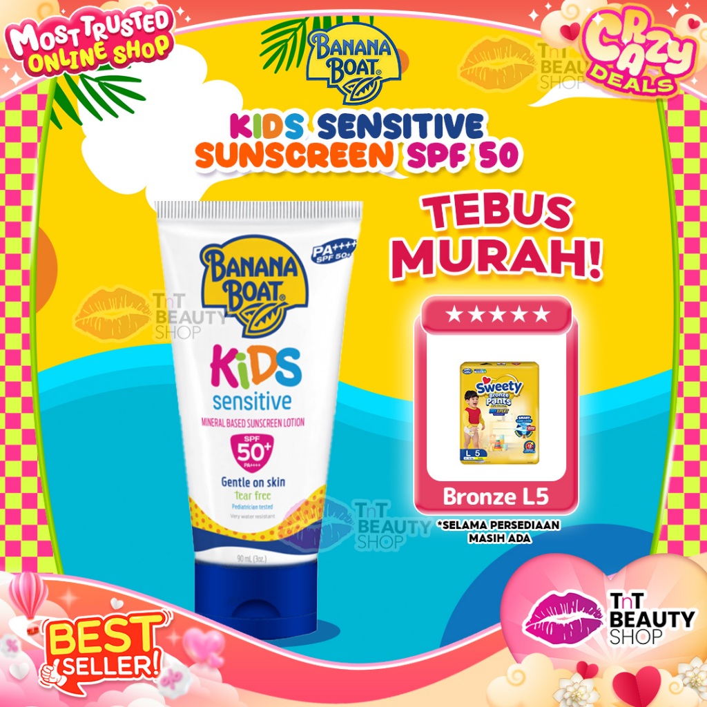 Banana Boat Kids Sensitive Sunscreen Lotion SPF50+ 90ml | TnT Beauty Shop