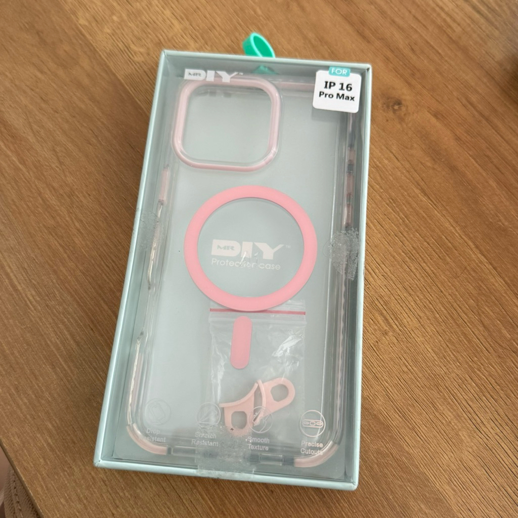 case iphone 16 pro max mr diy hardcase magsafe casing pink