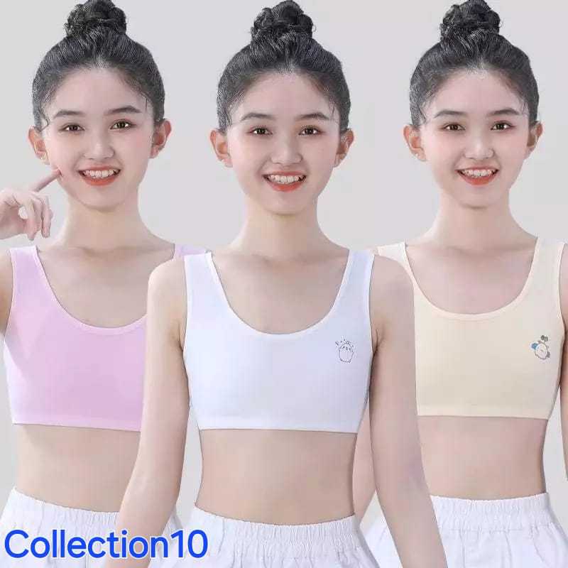 COD PROMO 6 PCS MINISET ANAK MOTIF POLOS REMAJA SD/SMP Bra Miniset Remaja// Miniset Anak Perempuan