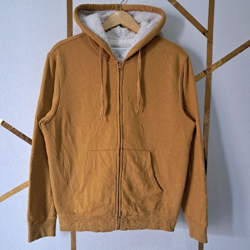 Hoodie zipper Sherpa dalam TOPTEN Essential warna cakep like new