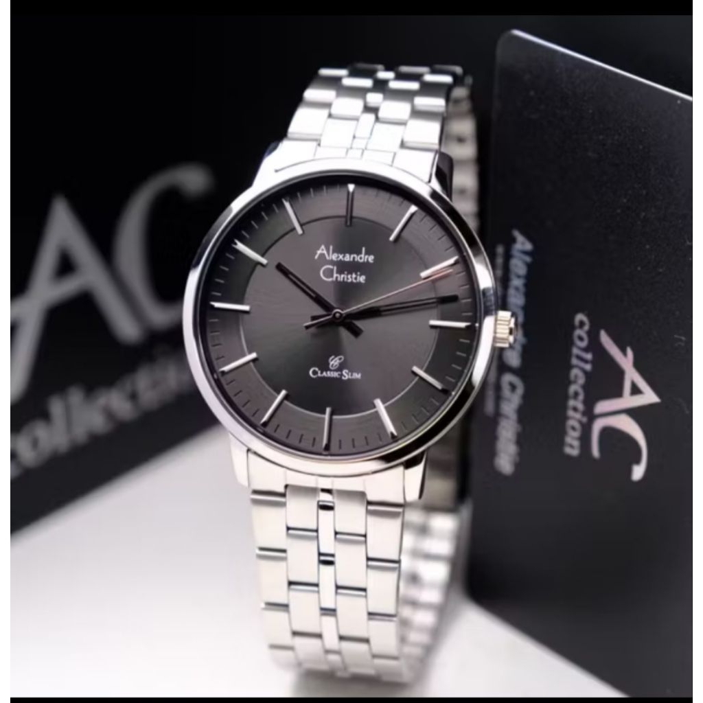 Alexandre Christie Original 8692 Cowo Rantai Stainless Classic Stell Bergaransi