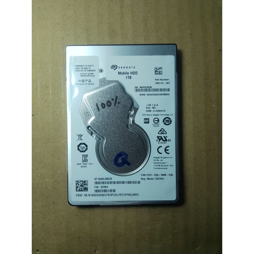 Hardisk 1TB/TERA Copotan Laptop berbagai Merek sentinel health 100%