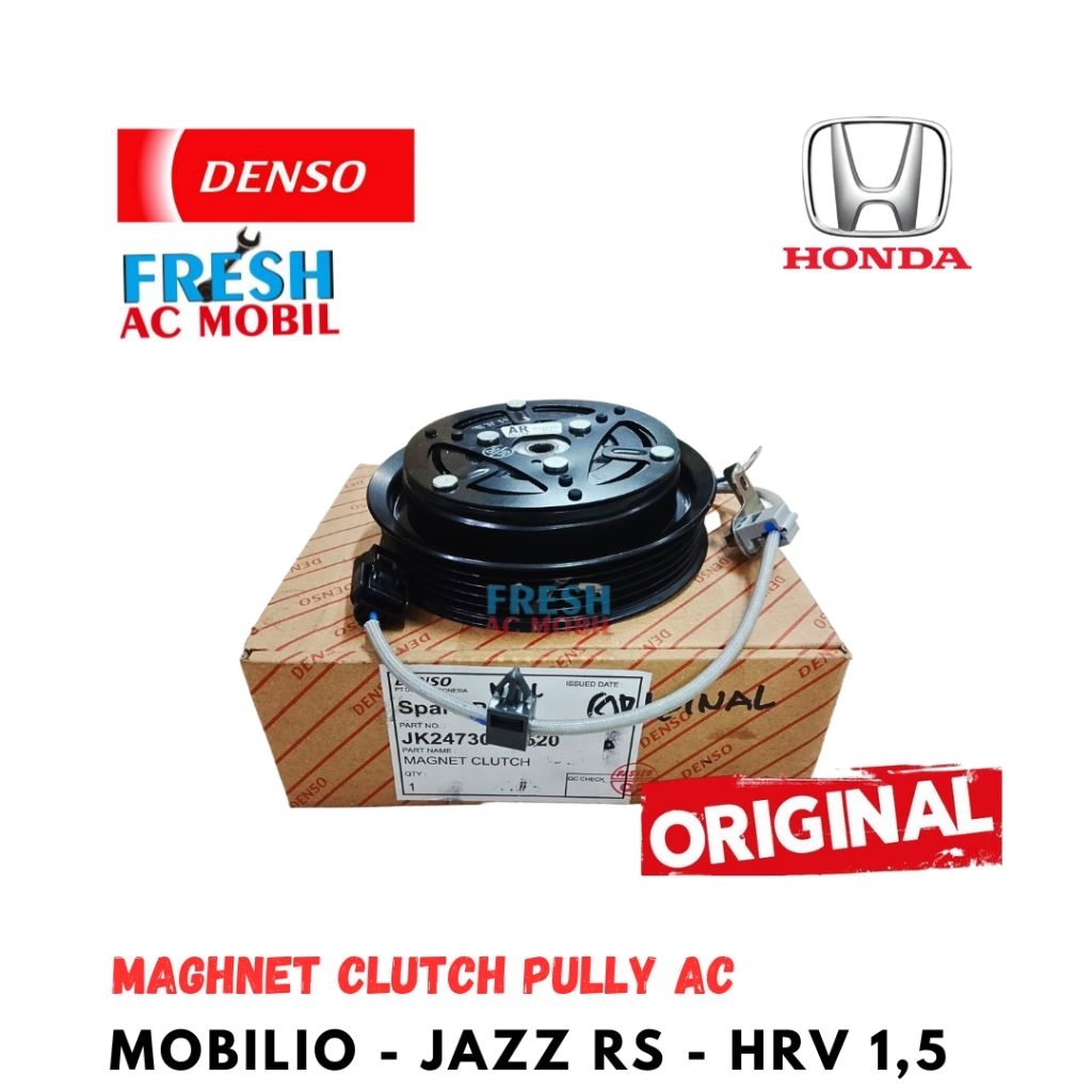 Magnet clutch Pully AC Honda Mobilio Jazz RS HRV 1,5 CC Original Denso Maghnet Clutch AC Honda Mobil