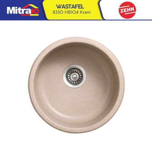 Wastafel Granite Bulat Zehn+ 43x19cm Krem 8330 - Round Granite Sink Cream
