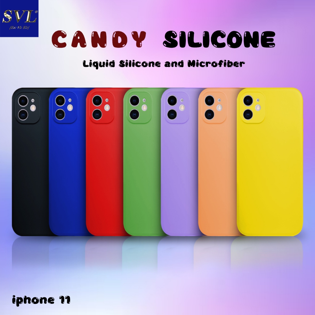 [ CUCI GUDANG ] Case Hp Iphone 11 Candy Case Softcase MICROFIBER Casing