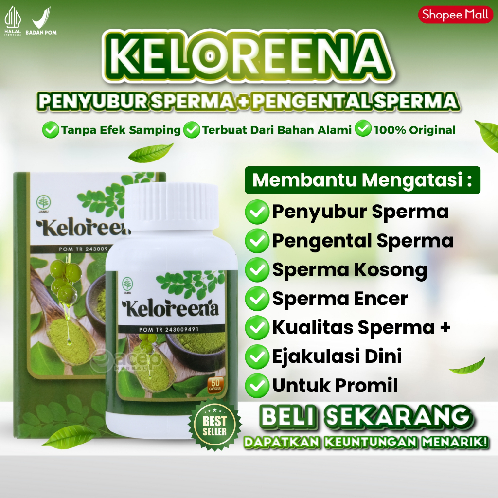 Keloreena Penyubur Sperma Pengental Sperma Sperma Kosong Encer Kualitas Sperma Promil Ejakulasi Dini