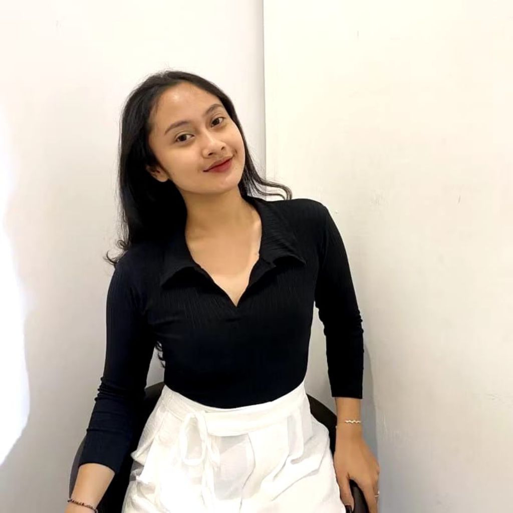 POLO LONG SLEEVE WANITA RAJUT LENGAN PANJANG / POLO ATASAN RAJUT WANITA TERBARU