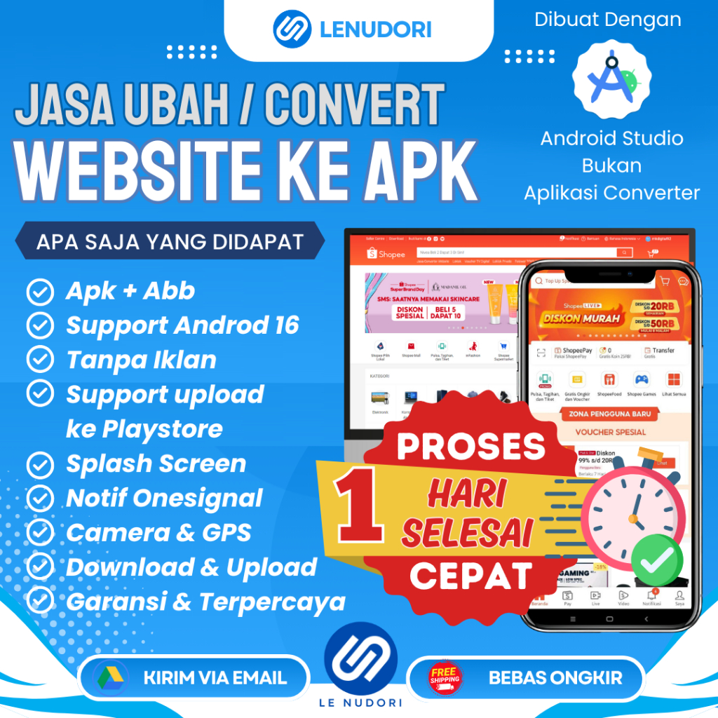 Jasa Ubah Website Menjadi APK Android - WEBVIEW CEPAT MURAH