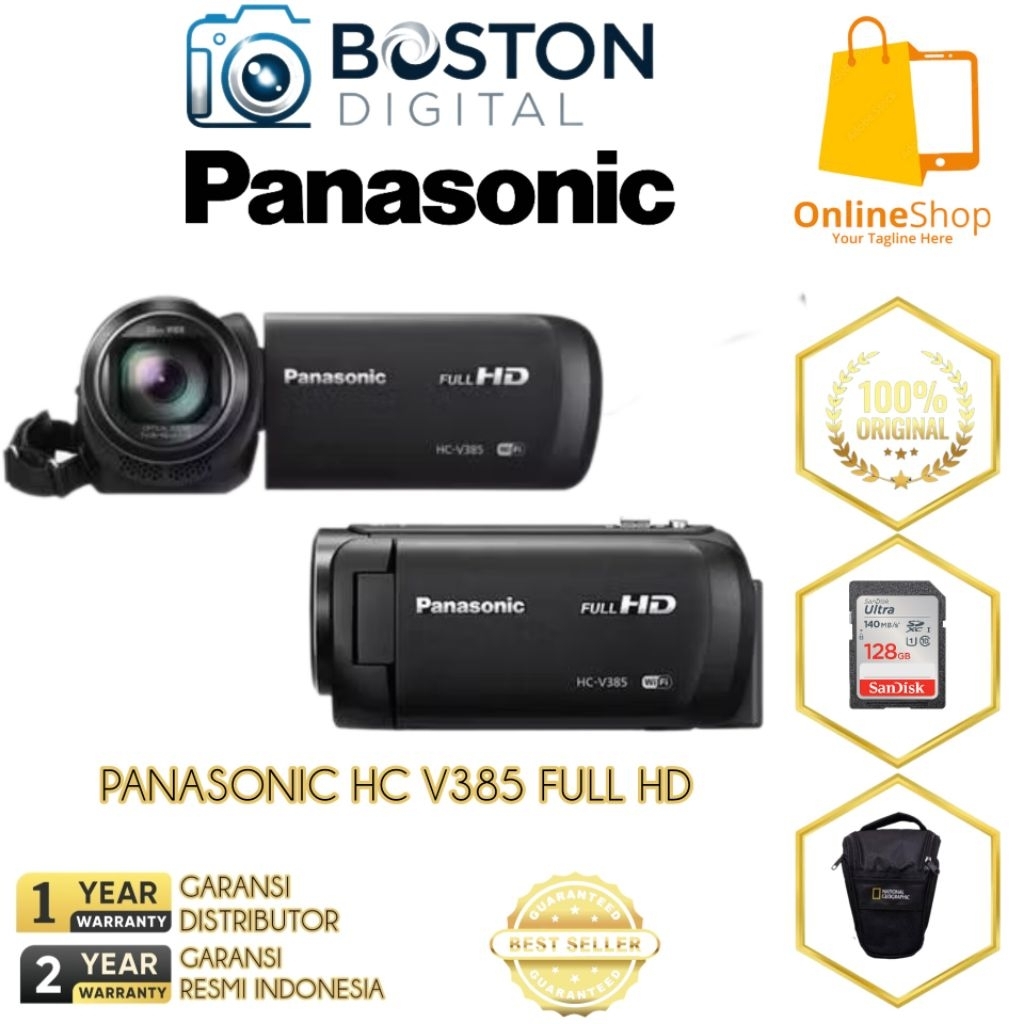 HANDYCAM PANASONIC HC V385 FULL HD CAMCORDER / PANASONIC HC-V385