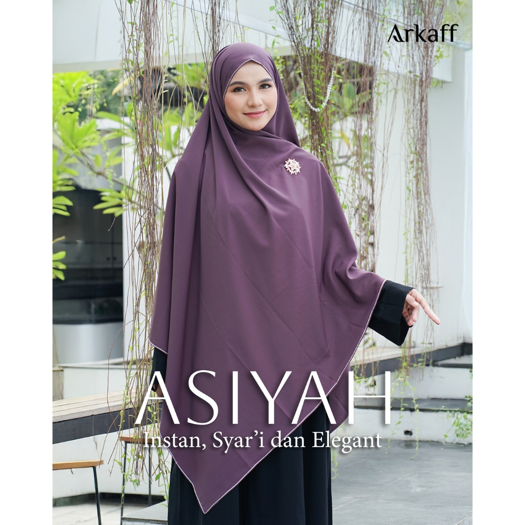 ARKAFF - Asiyah bahan Marbela | Jilbab instan | Hijab syar'i Jumbo | Jilbab instan panjang | Jilbab 
