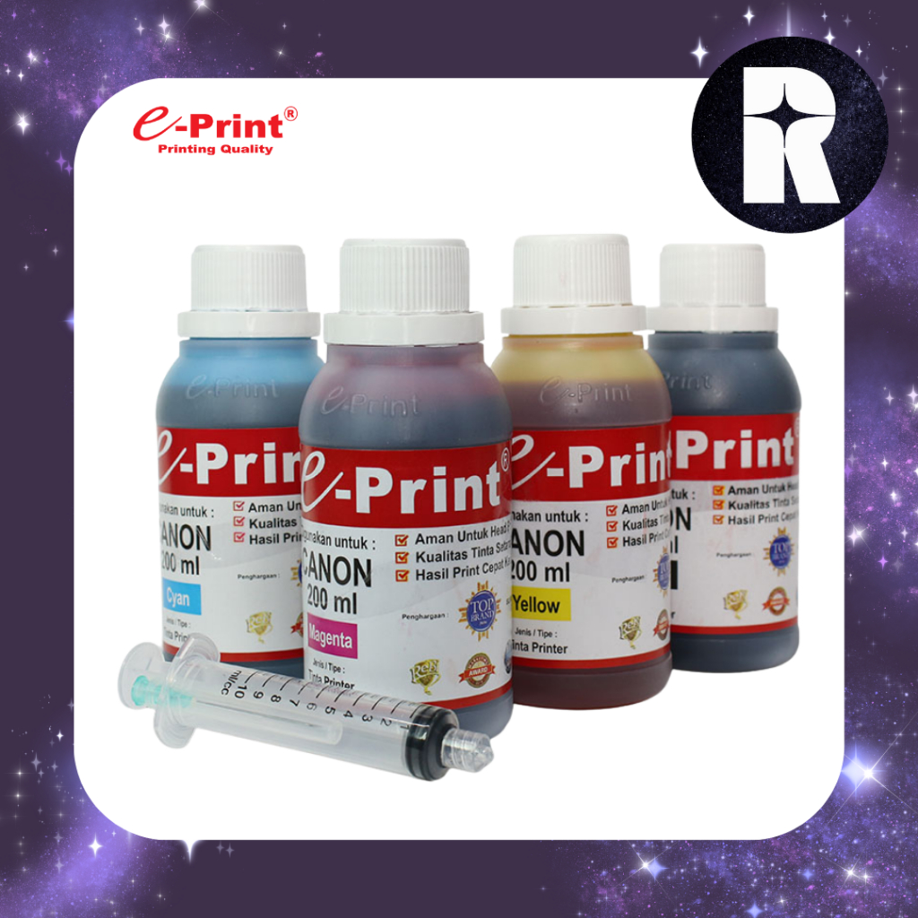 E-PRINT TINTA PRINTER FOR CANON REGULER 200ML / TINTA PRINTER CANON MP280