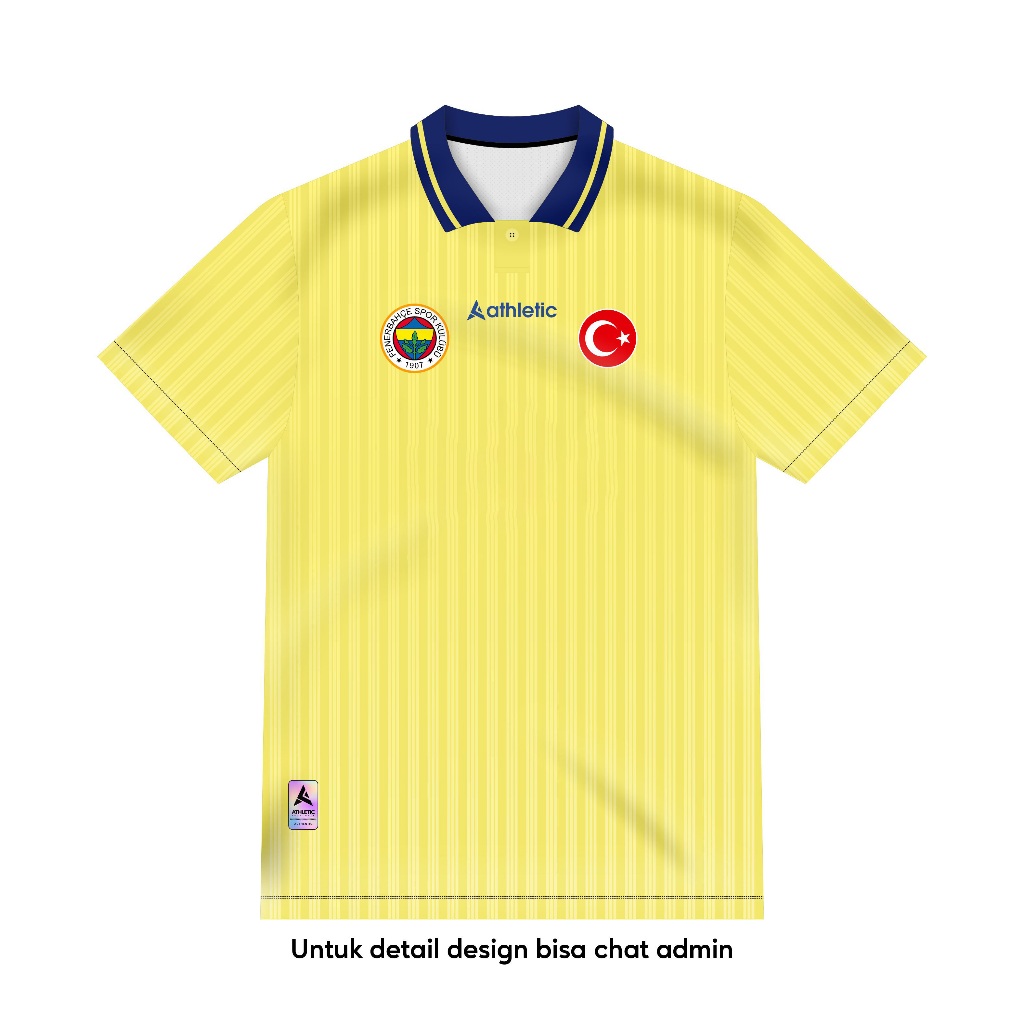 ATHLETIC SPORTWEAR - Jersey Bola Fantasy Fenerbahce Away 1996-1997 Fullprinting Casual - Atasan