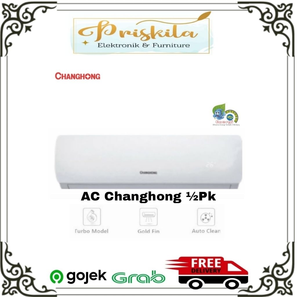 AC Changhong ½ Pk Standar | Toko Priskila Elektronik Furniture Palembang | Unit AC Saja | Unit & Pem