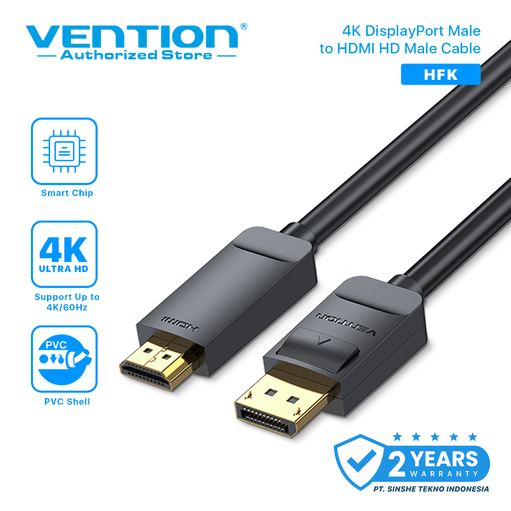 Vention Kabel DisplayPort DP to HDMI 4K 1080p