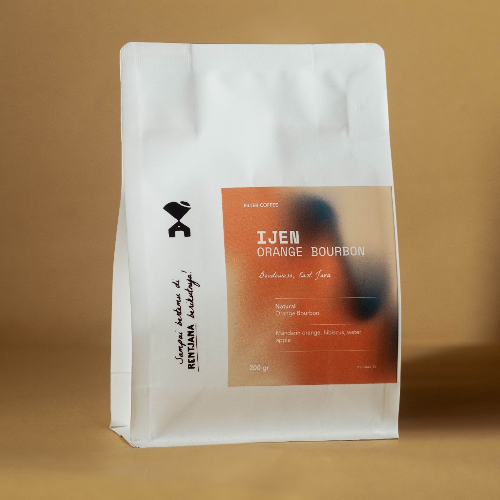 Ijen Orange Bourbon Arabica Coffee Bean - Biji Kopi Arabika 200 gram