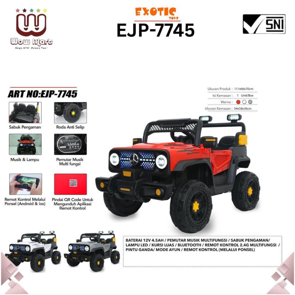 EJP 7745 EJP 7714+ Exotic Kids Rechargeable Car With Rocking Function // Mainan Mobil Aki Anak Model