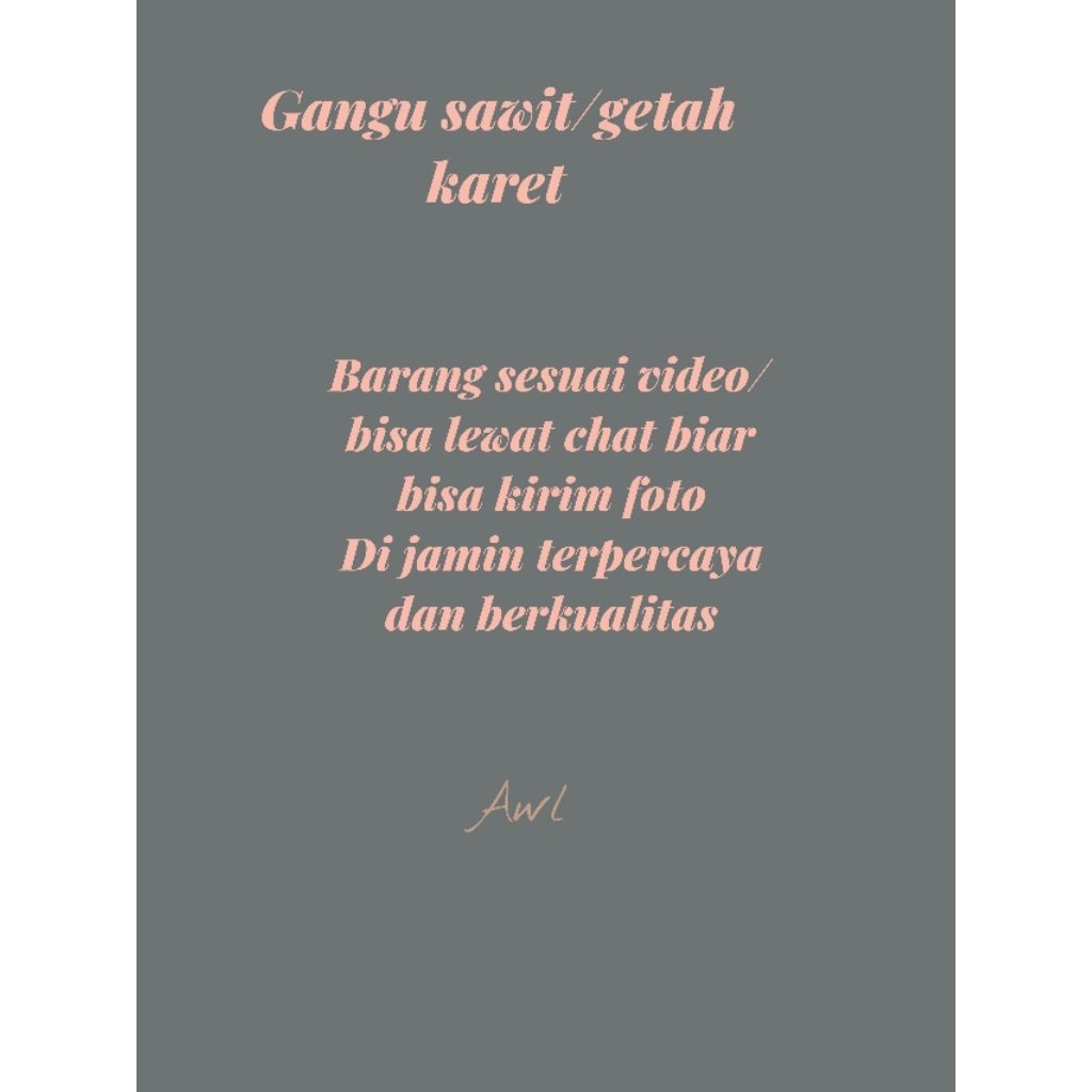 Alat angkat getah karet dan sawit