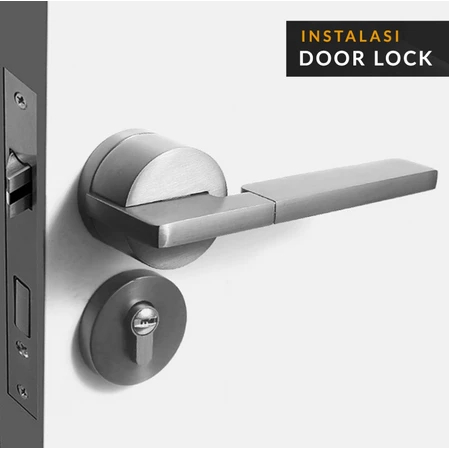 Kunci Konci Handle Pintu Interior Rumah Door Lock Hendel Set Pengunci Pintu Europe Modern