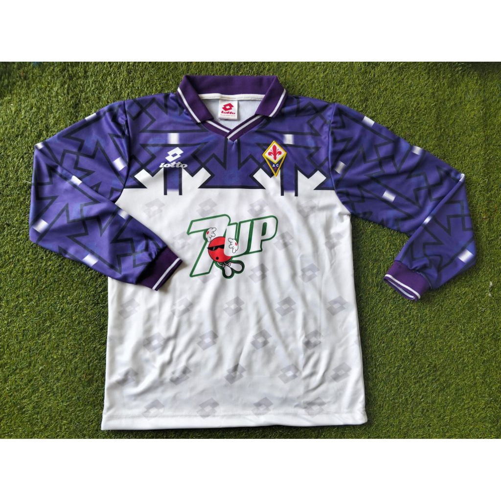 Jersey Retro Fiorentina Away Longsleeve 1992/93 Size Lengkap S-7XL Blokecore Vintage Classic