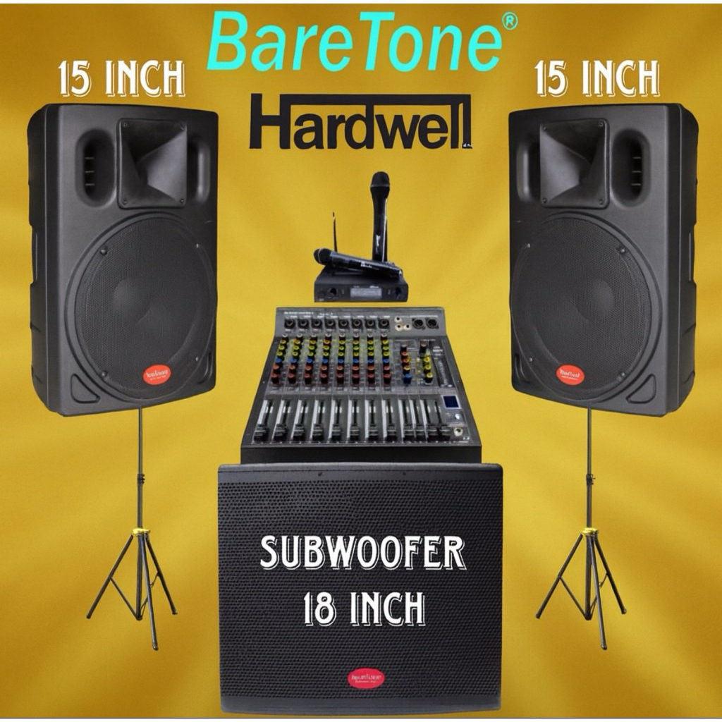 Paket Baretone 15 Inch BT-A1530PRO + Subwoofer 18 Inch Mixer 8 Channel