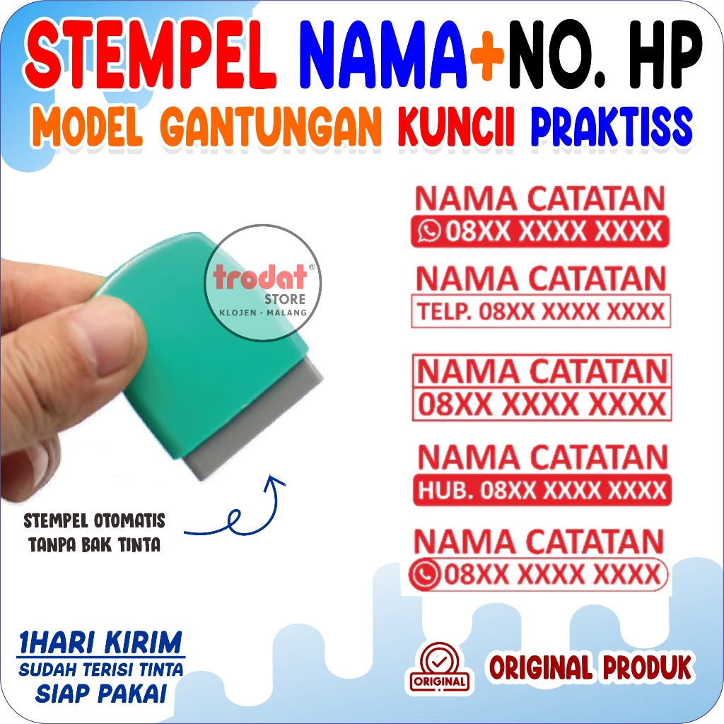 STEMPEL CUSTOM NAMA DAN NOMOR HP STAMPEL DOKTER MINI, STEMPEL BROSUR , Nomer HP GANTUNGAN KUNCI