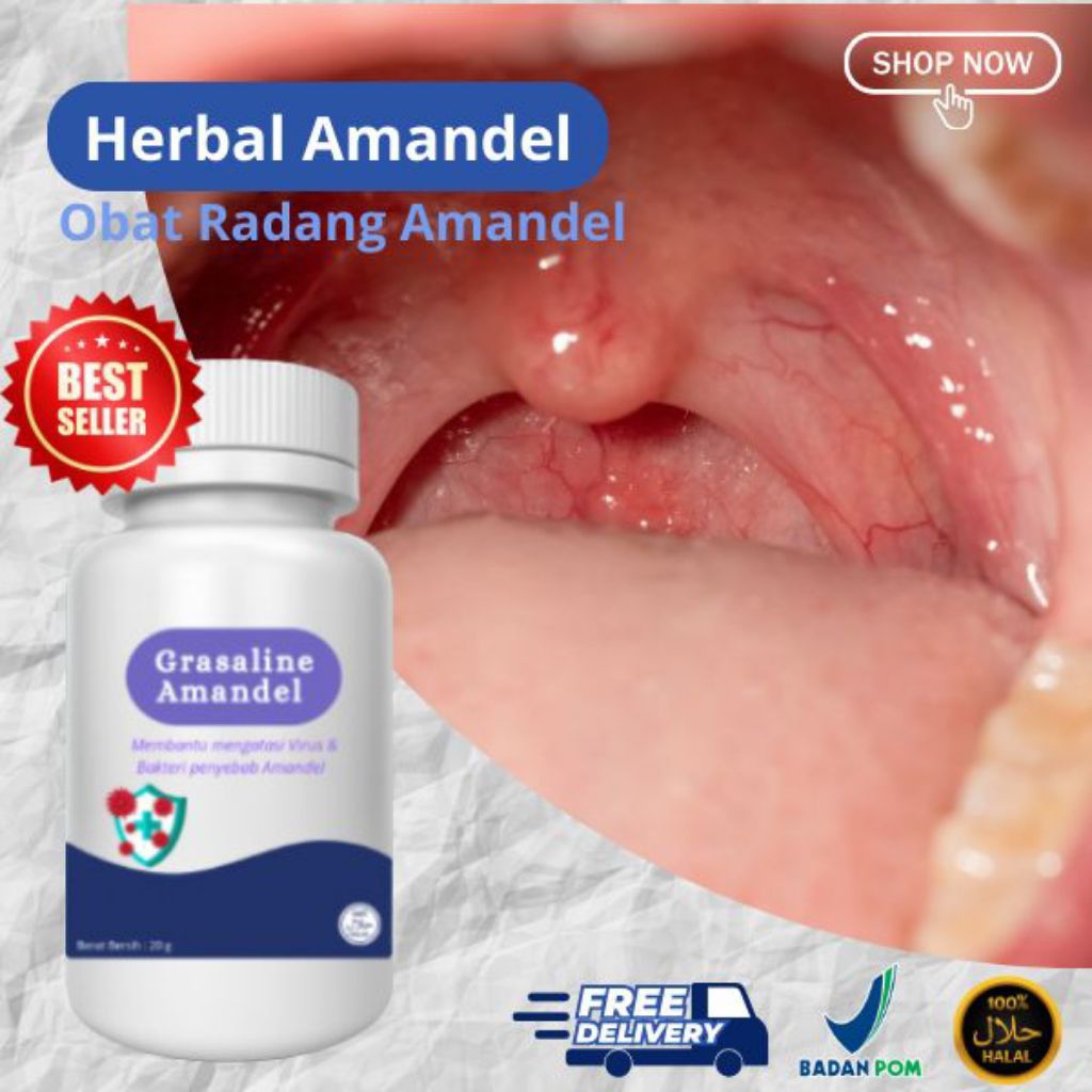 Obat Amandel Radang Tenggorokan Bengkak Mengempeskan Bengkak Batu Amandel HALAL BPOM