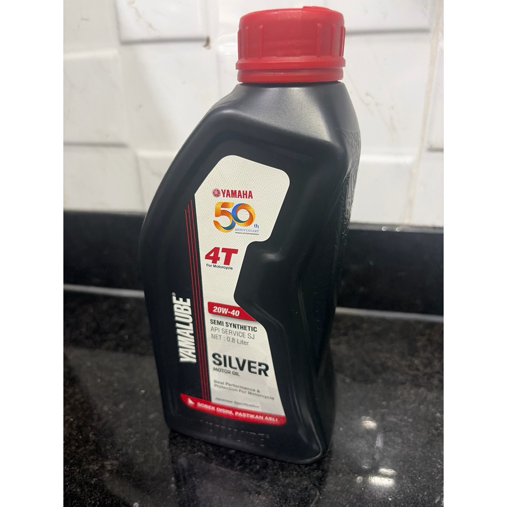 OLI OIL YAMALUBE YAMAHA SILVER MOTOR BEBEK 800 ML 0,8 LITER 20W-40 ORIGINAL ORI ASLI YAMAHA YGP