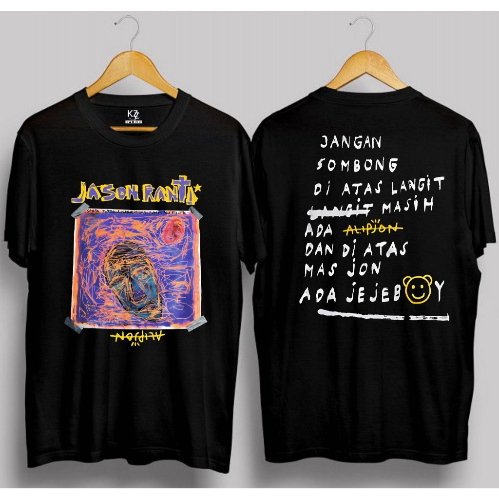Kaos Band Jason Ranti X Alipjon Sabda Jejeboy Tshirt Black