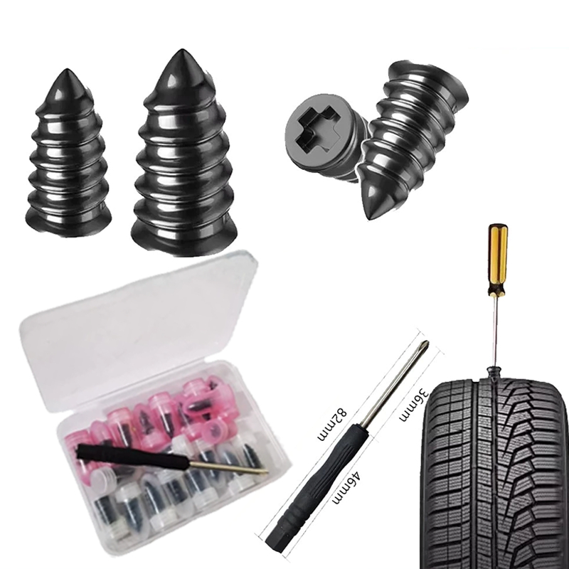 10 / 20Pcs Set Perbaikan Ban Vakum Universal Set Perbaikan Ban Mobil Skuter Sepeda Motor Karet Kit P