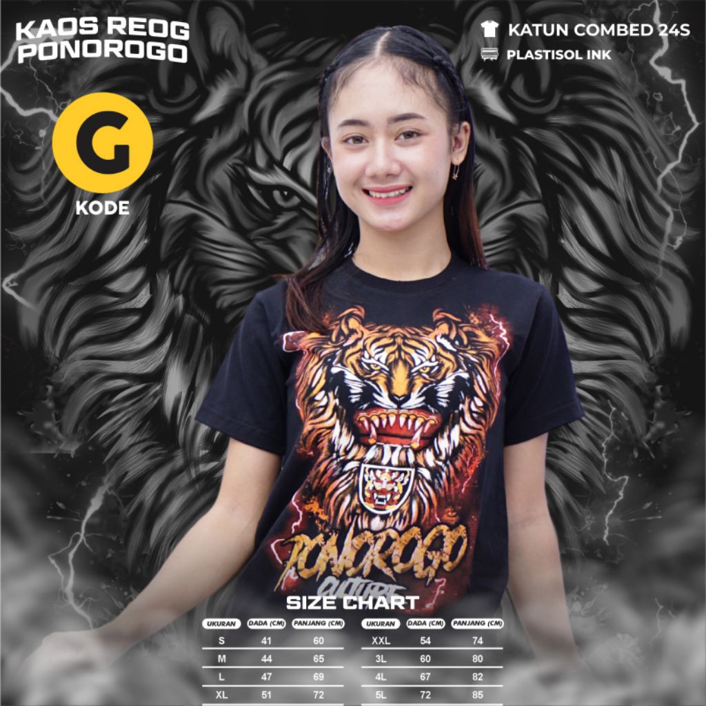 kaos singo barong / kaos reog / kaos ponorogo / dinamika / kaos reog