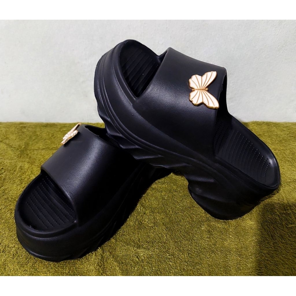 Sandal Wanita Wedges Sandal Selop Wanita Tebal Karet EVA Empuk