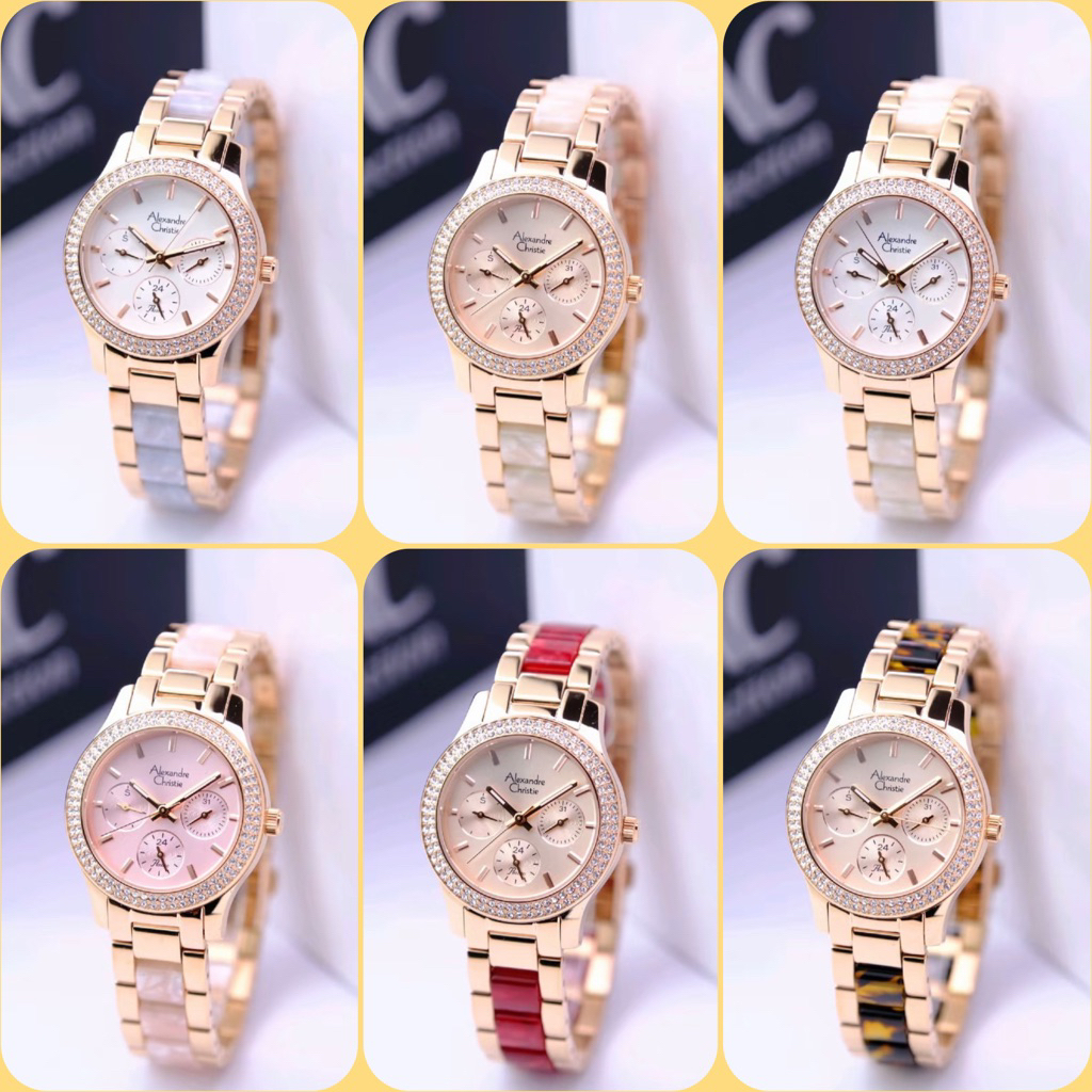 JAM TANGAN WANITA ALEXANDRE CHRISTIE AC 2932 BF / AC2932 / 2932 ORIGINAL STRAP STAINLESS STEEL ACRYL