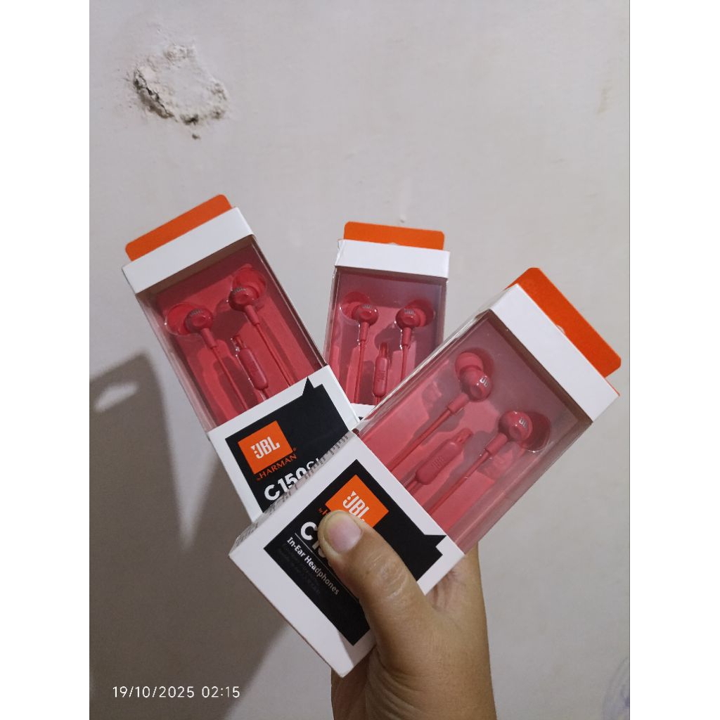 Earphone JBL C150SI Headset Super Bass - Original Resmi IMS (Merah)