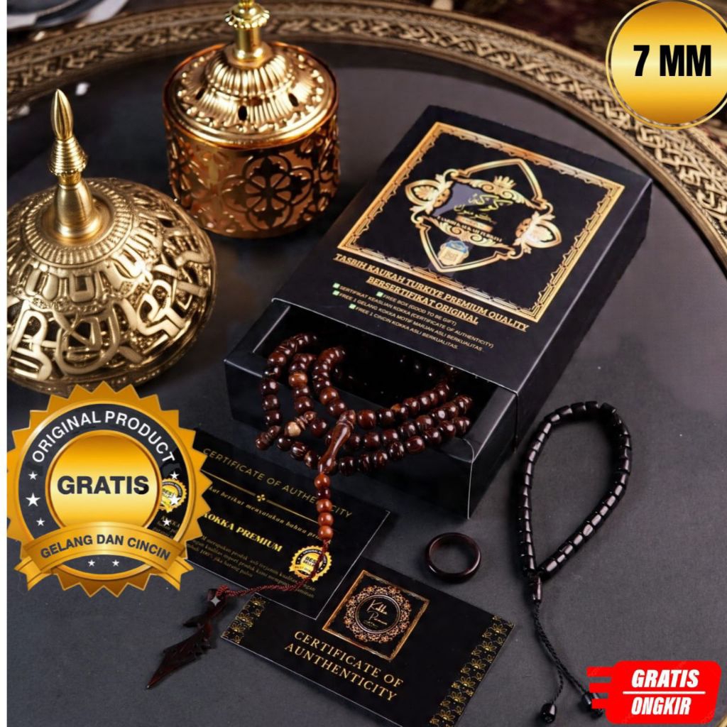 Tasbih Kokka 7 MM Asli Premium Tasbih Kokka Murah Tasbih Kokka Turki Tasbih Kokka Bersertifikat Tasb