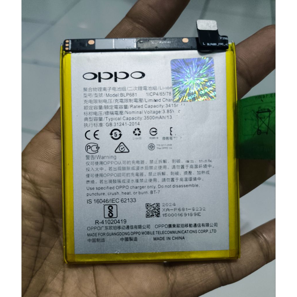 BATRE BATRAI OPPO F9 BLP681 ORIGINAL COPOTAN -BATU BATTERY BATRAI BATRE TANAM HP OPPO