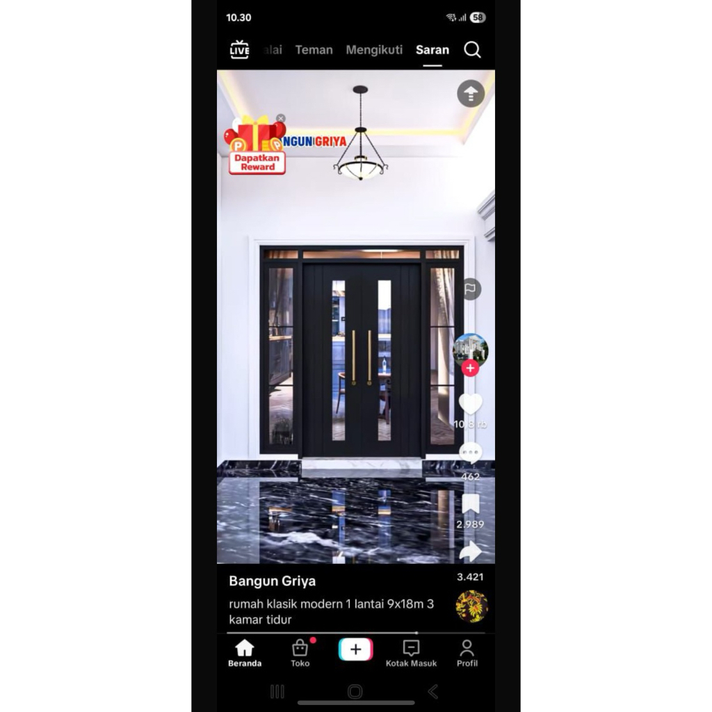 penasan custum 2 unit pintu utama