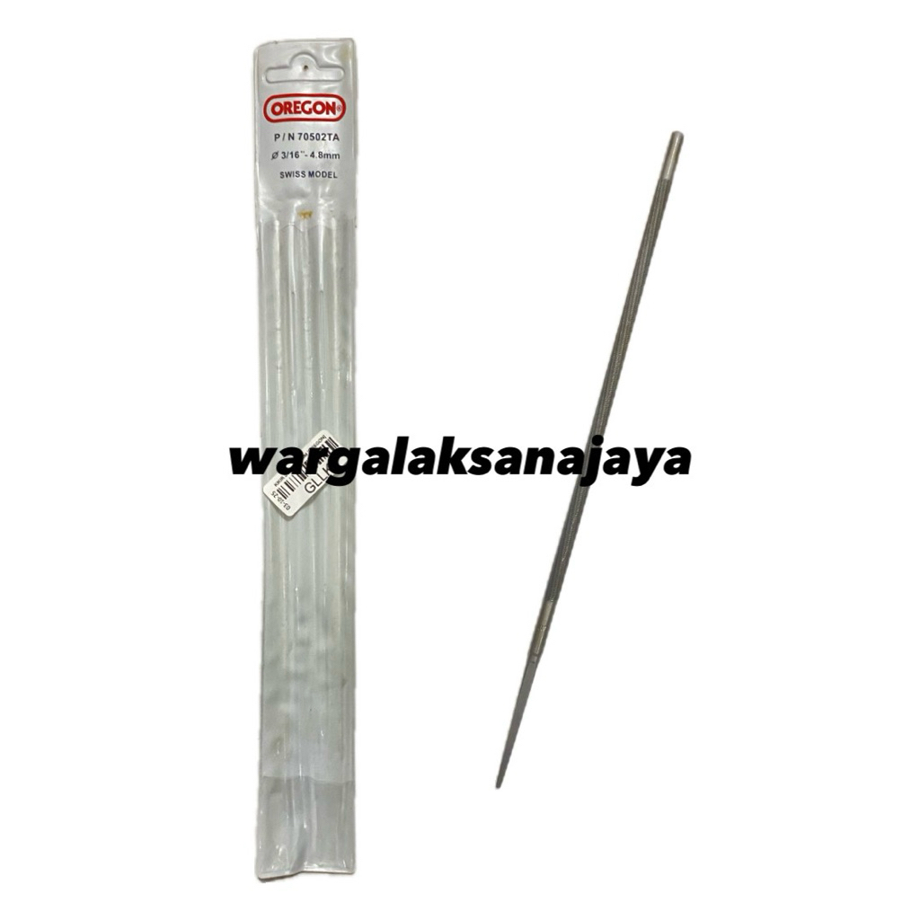 Kikir Bulat 3/16”-4.8MM | 7/32”-5.5MM Mesin Gergaji Chainsaw Senso Sinso [Oregon]