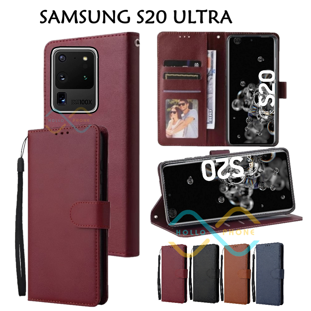 Flip Case Samsung S20 Ultra Dompet Wallet Leather Case Premium Casing Hp Samsung S20 Ultra