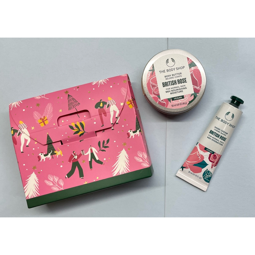 [New] The Body Shop Body Butter & Hand Cream Lotion (British Rose Scent)
