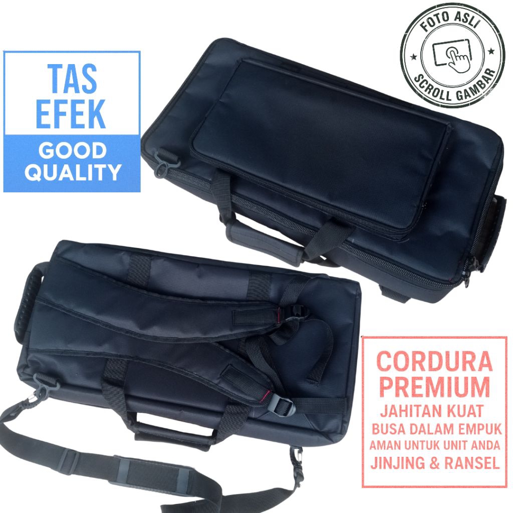 Tas Efek Gitar Korg AX3000 & Zoom G7 | Softcase Efek Gitar Premium | Tas Pedalboard, Gigbag Efek, Sa