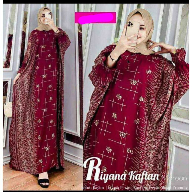 Batik Ayodha - GAMIS BATIK KAFTAN RIYANA JUMBO