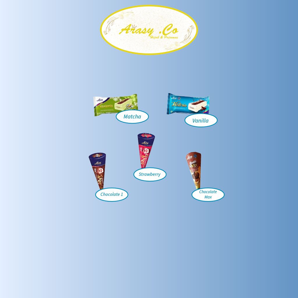 Arasy .Co - KHUSUS DAERAH BATAM Aice Ice Cream Histeria & Cone Max | Es Krim Lezat & Enak